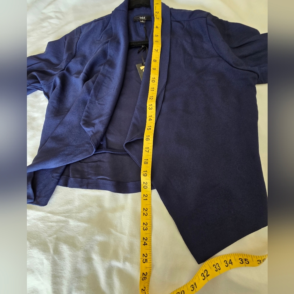 NWT Iris Navy Open-Front Blazer - Picture 6 of 10